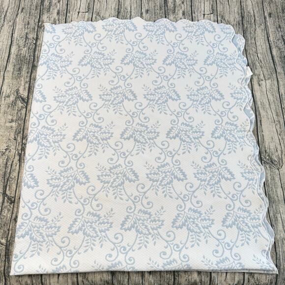 Vintage Martha Stewart Matelassé Coverlet Blanket Full Reversible Blue White - Picture 7 of 10
